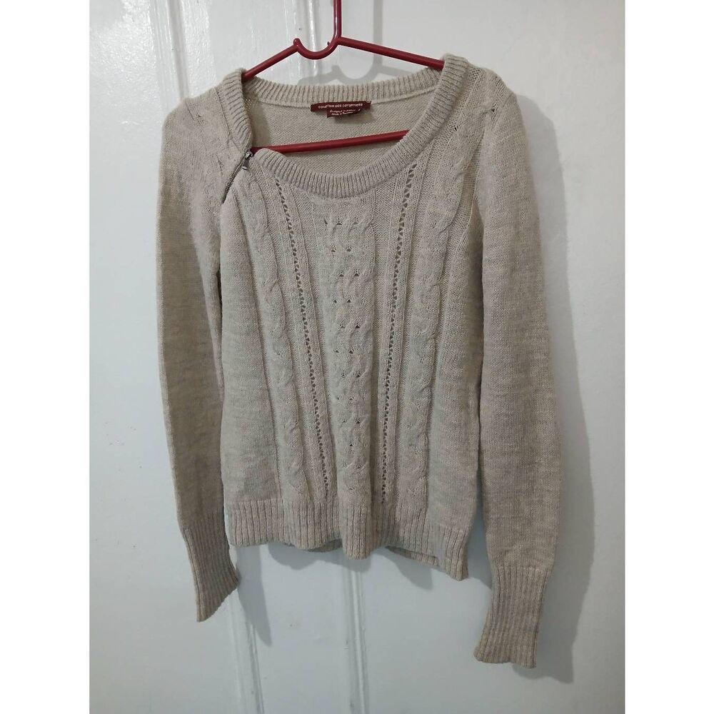Comptoir Des Cotonniers Cream Cable Knit Sweater